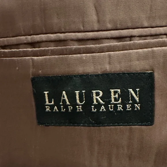 LAUREN RALPH LAUREN BLAZER SIZE 44 TAUPE BROWN SPORT COAT SUIT JACKET